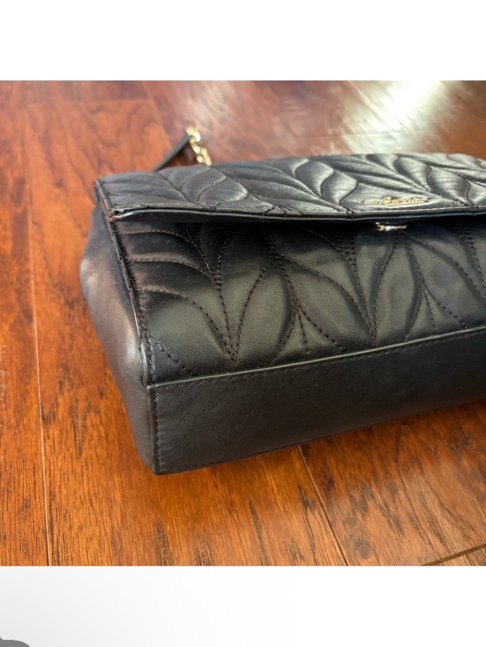 kate spade Briar Lane Quilted Emelyn Shoulder Bag in Black with Gold Chain EUC - Picture 9 of 13